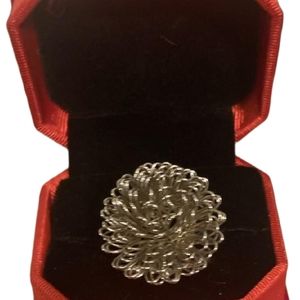 Large silver statement ring